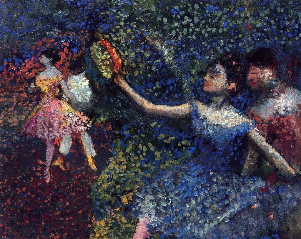 Edgar Degas Dancer and Tambourine - Canvas Print