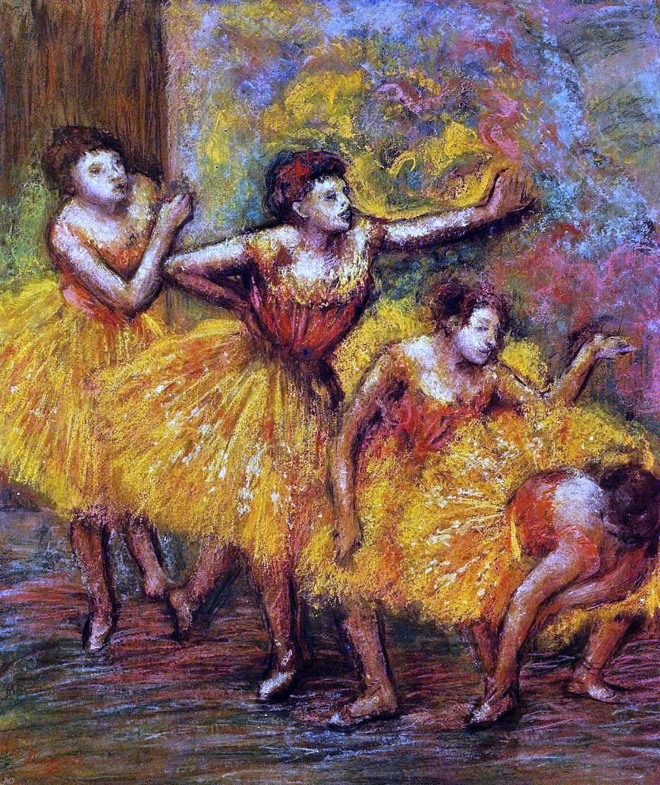 Edgar Degas Four Dancers (also known as Quatre danseuses) - Canvas Print