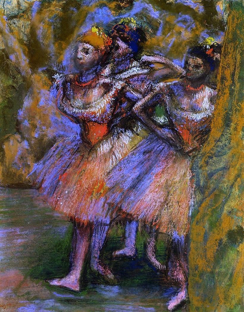 Edgar Degas Three Dancers - Canvas Print