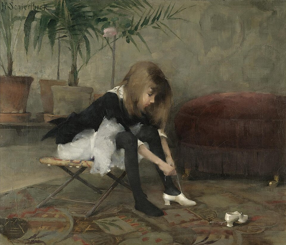Helene Schjerfbeck Dancing Shoes - Canvas Print