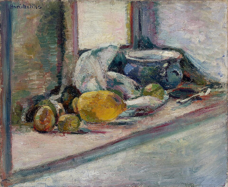 Henri Matisse Blue Pot and Lemon - Canvas Print
