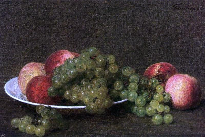 Henri Fantin-Latour Peaches and Grapes - Canvas Print