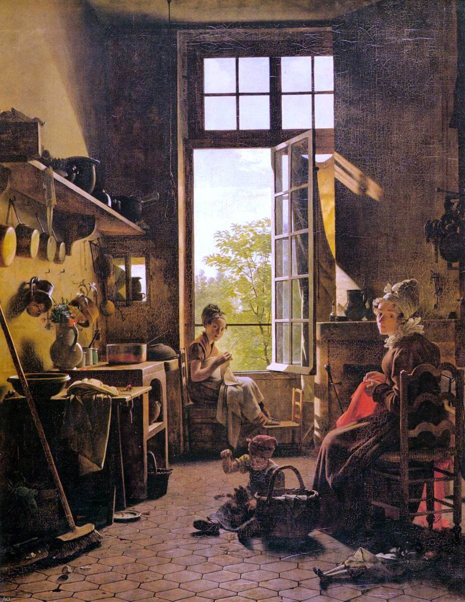 Martin Drolling Interior of a Kitchen (detail) - Canvas Print