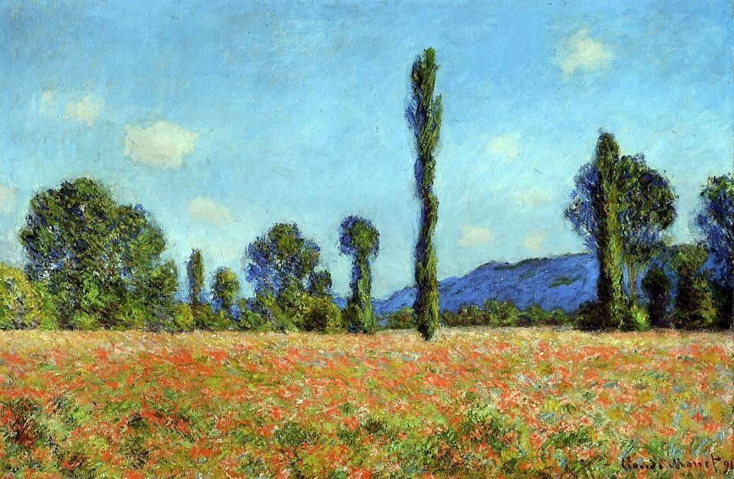 Claude Oscar Monet Poppy Field - Canvas Print