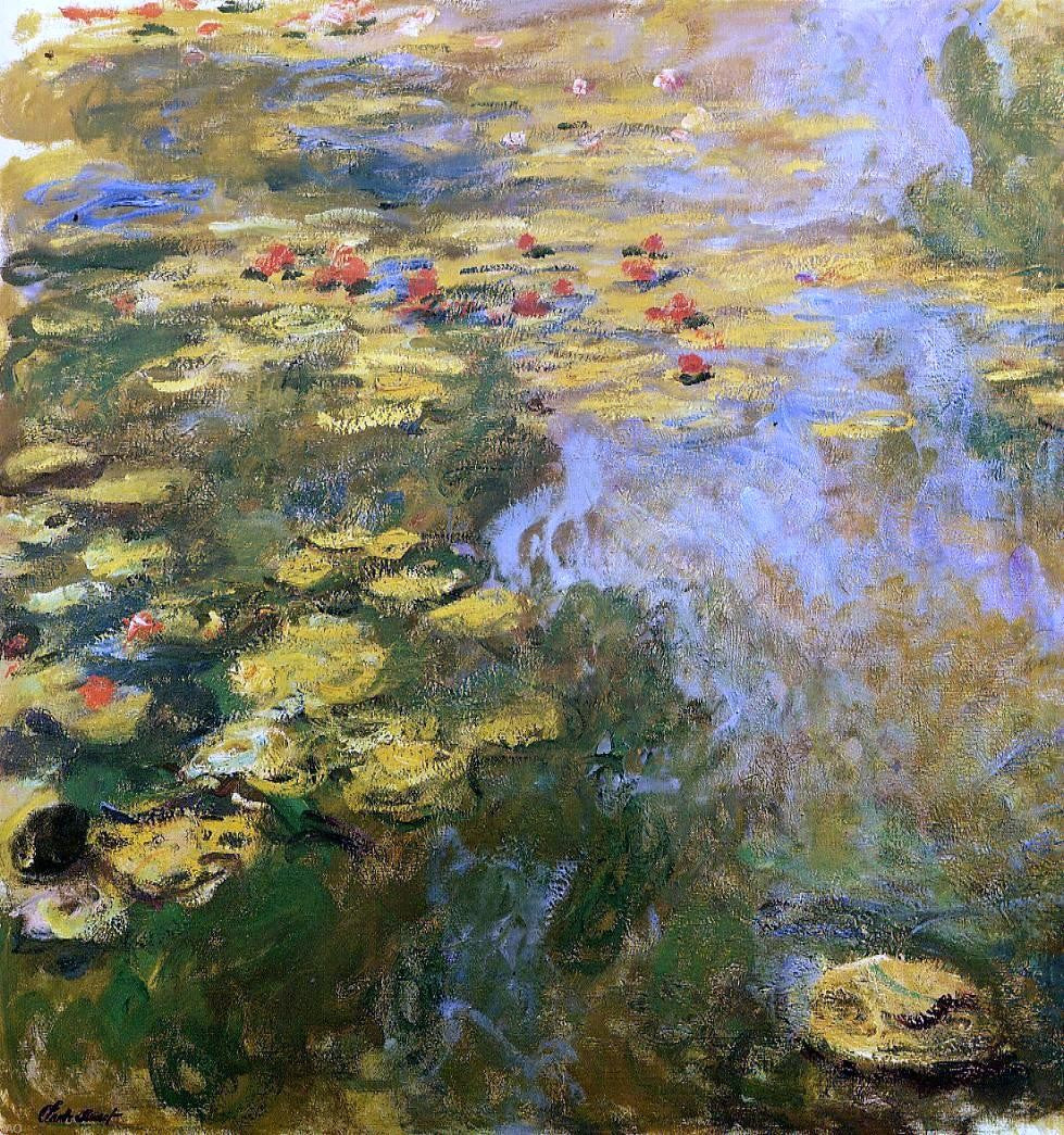 Claude Oscar Monet The Water-Lily Pond (left side) - Canvas Print