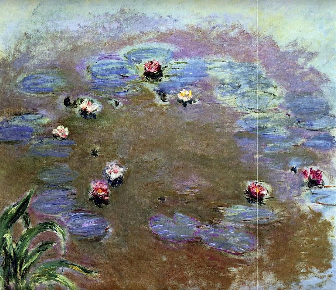 Claude Oscar Monet Water-Lilies (detail) - Canvas Print