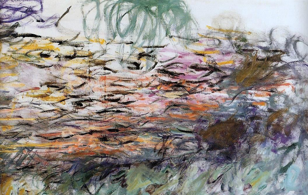 Claude Oscar Monet Water-Lilies (right half) - Canvas Print