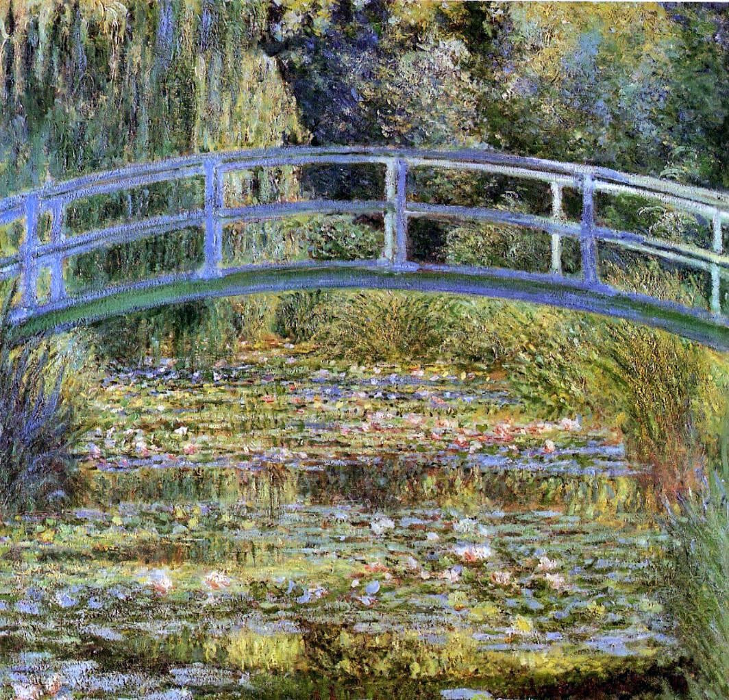 Claude Oscar Monet A Water-Lily Pond - Canvas Print