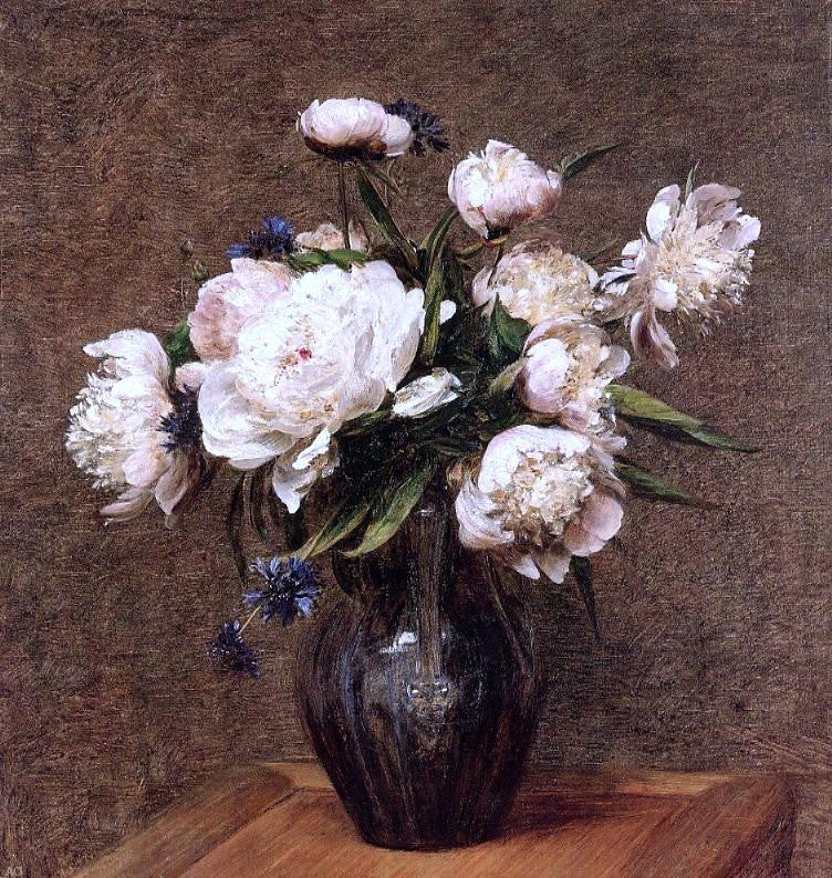 Henri Fantin-Latour Bouquet of Peonies - Canvas Print