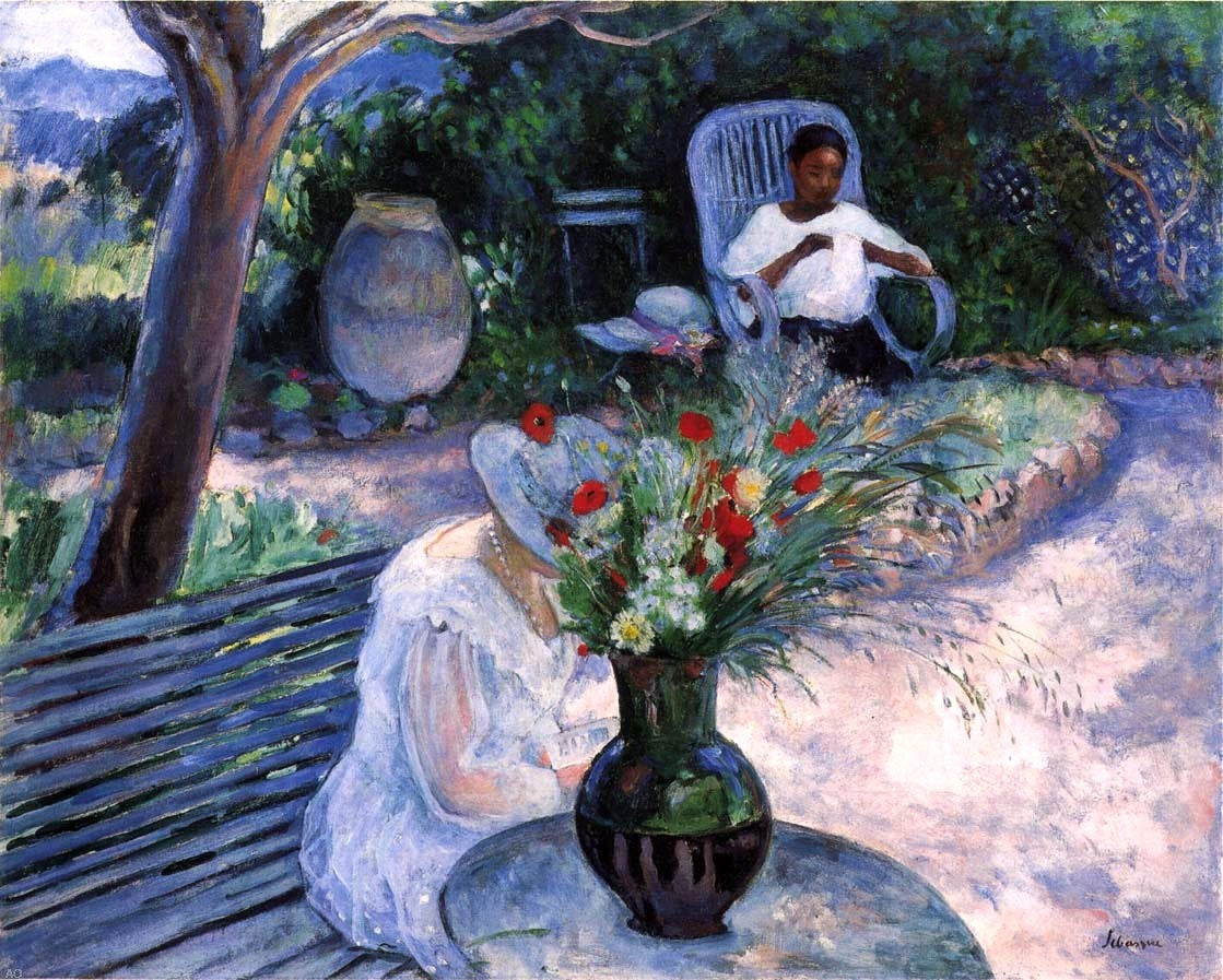 Henri Lebasque The Garden at Pradet - Canvas Print