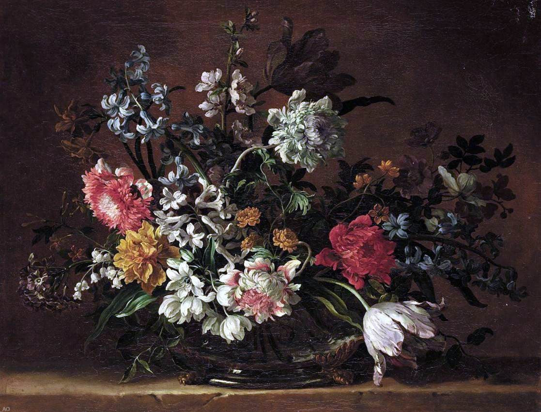 Jean-Baptiste Monnoyer Still-Life of Flowers - Canvas Print