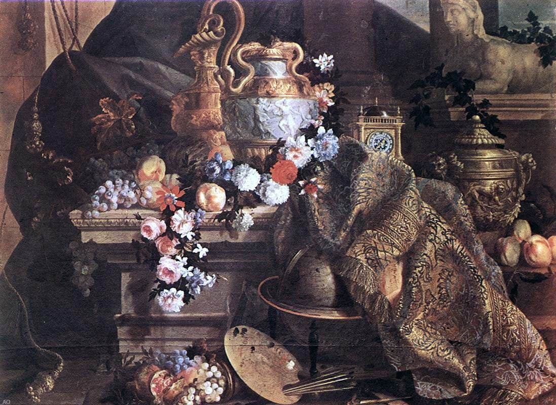 Jean-Baptiste Monnoyer Still-Life of Flowers and Fruits - Canvas Print