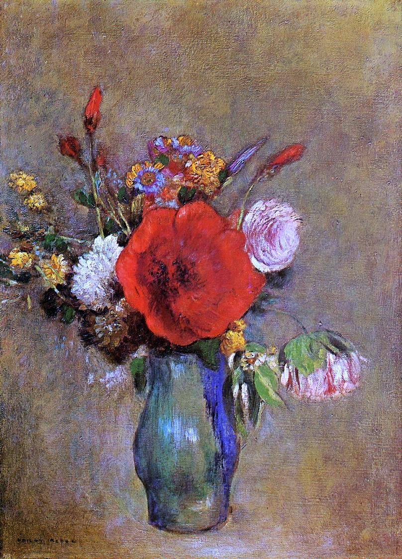 Odilon Redon Vase of Flowers - Canvas Print