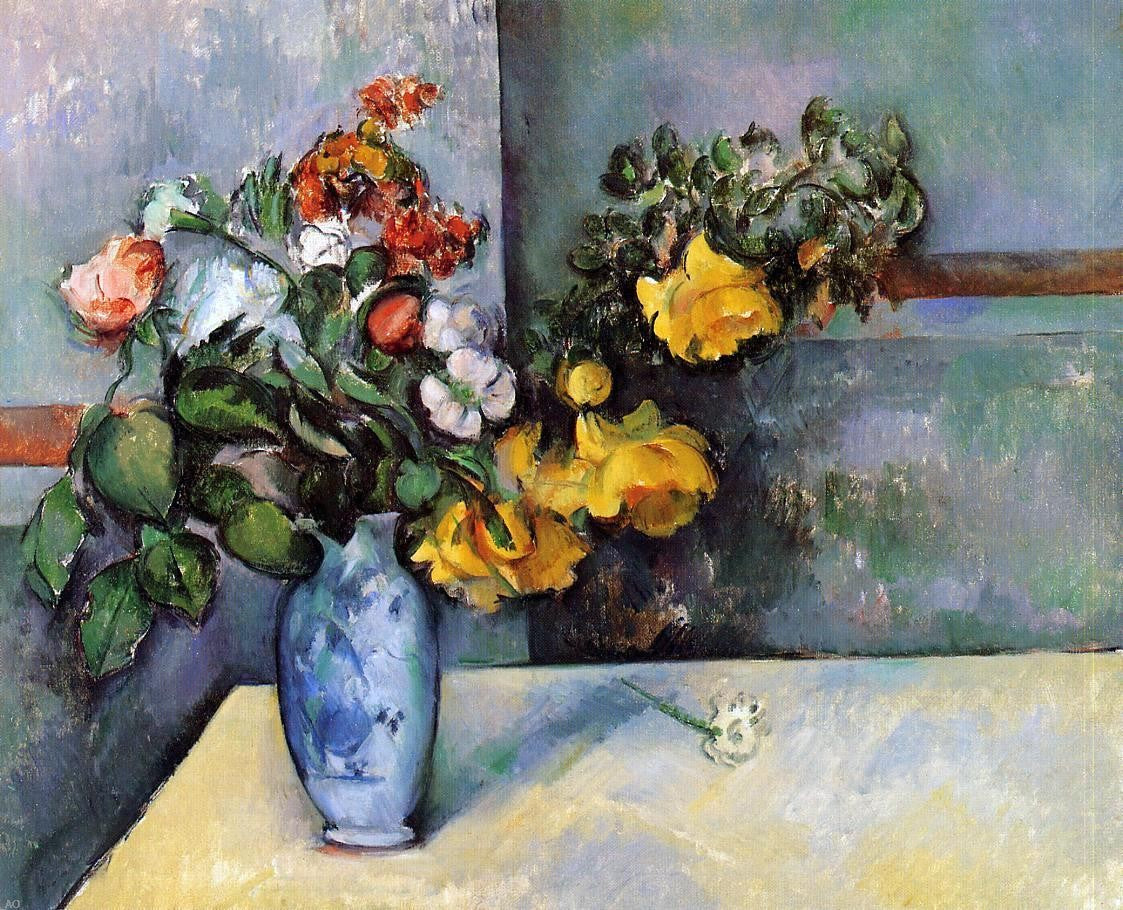 Paul Cezanne Still Life - Flowers in a Vase - Canvas Print