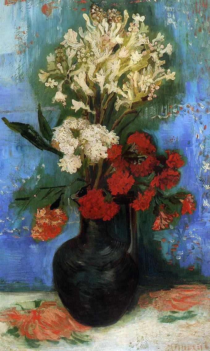 Vincent Van Gogh Vase with Carnations and Other Flowers - Canvas Print
