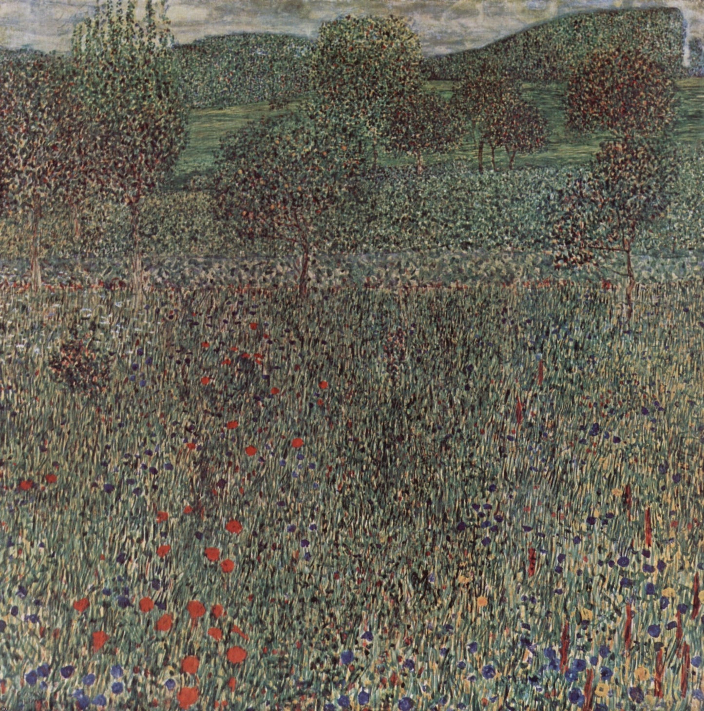 Gustav Klimt Country Garden with Sunflowers - Canvas Print