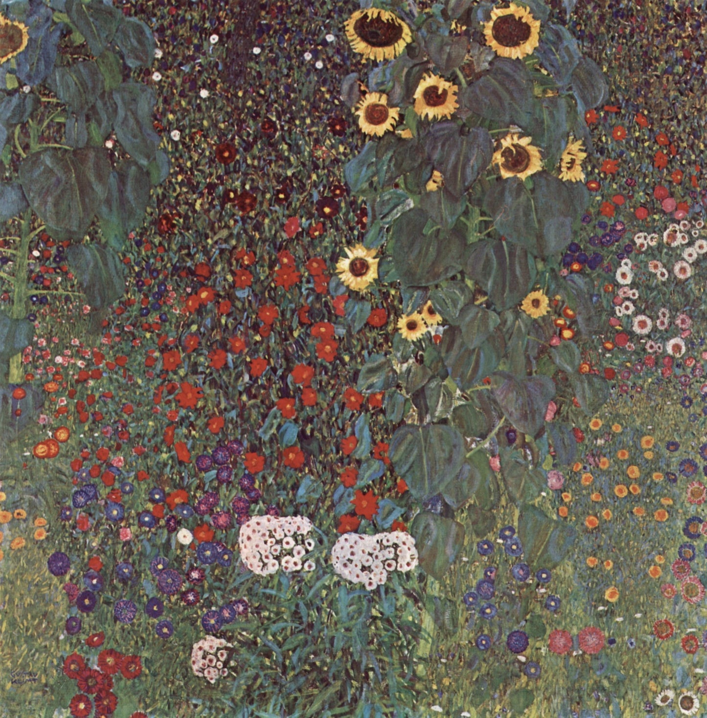 Gustav Klimt Farm Garden with Crucifix - Canvas Print