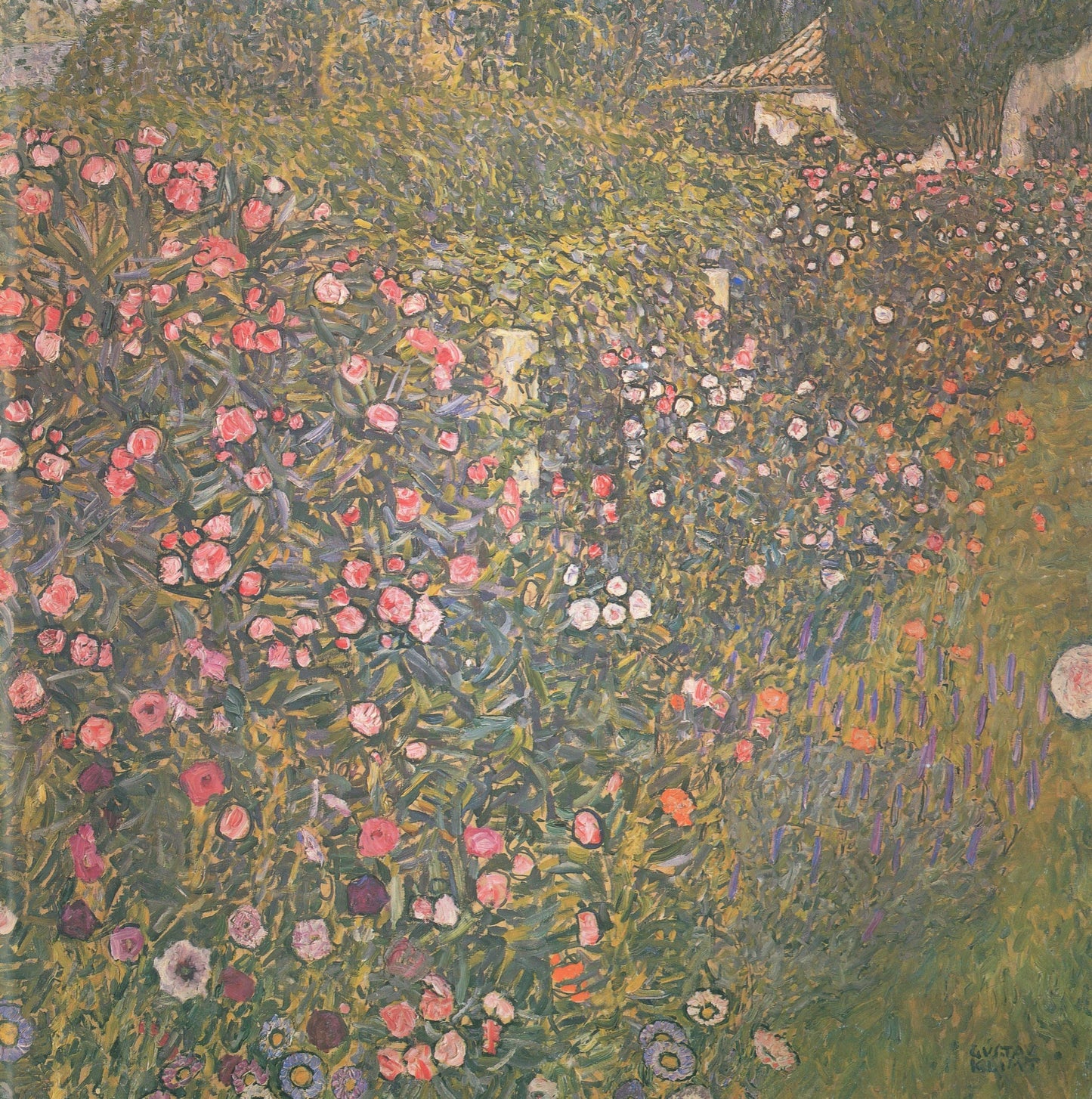 Gustav Klimt Poppy Field - Canvas Print