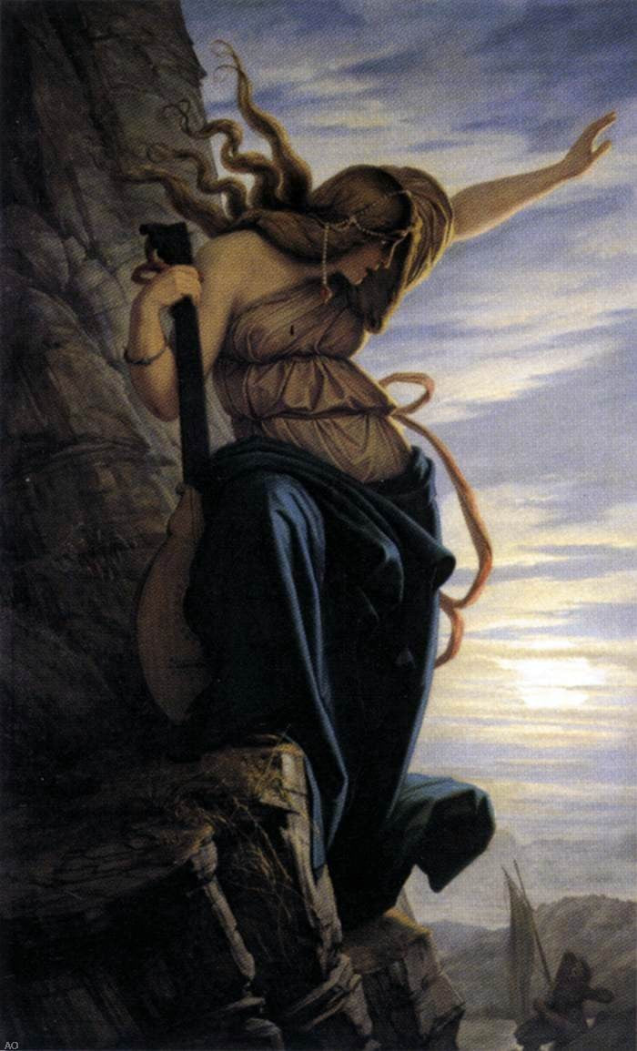 Edward Jakob Von Steinle The Lorelei - Canvas Print