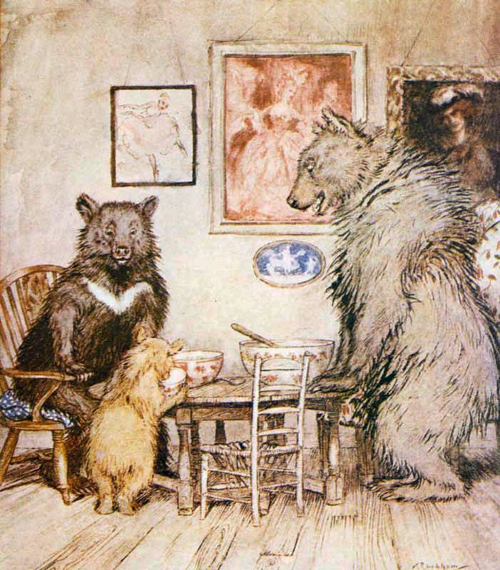 Arthur Rackham The Three Bears - Canvas Print