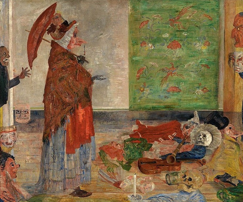 James Ensor Astonishment of the Mask Wouse - Canvas Print