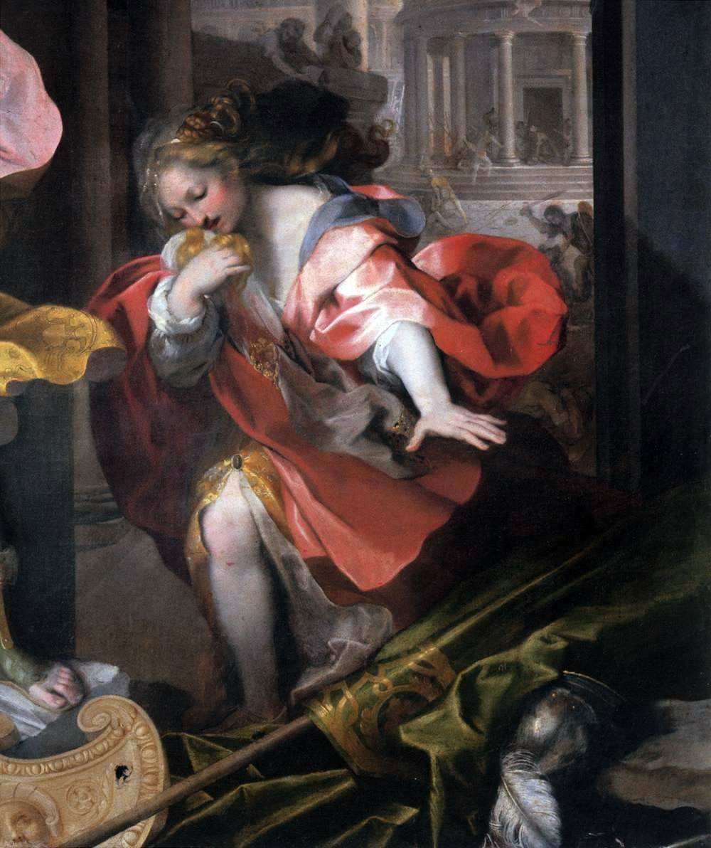 Federico Fiori Barocci Aeneas' Flight from Troy (detail) - Canvas Print