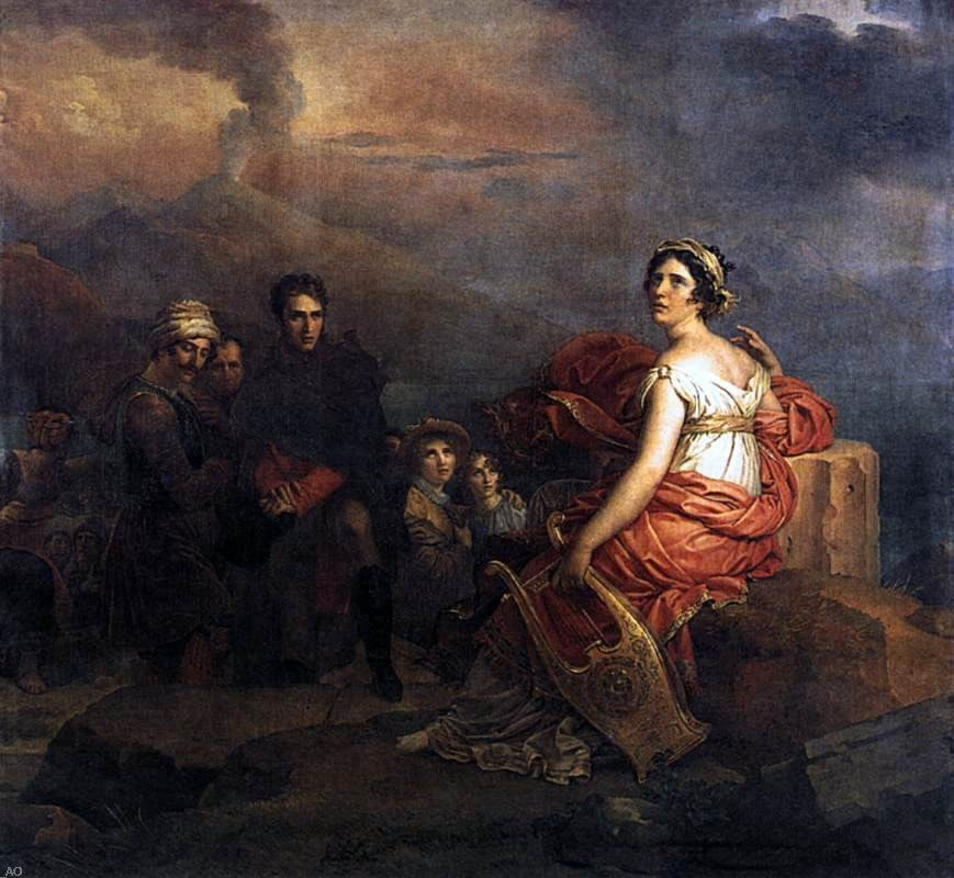 Baron Francois Gerard Corinne at Cape Miseno - Canvas Print