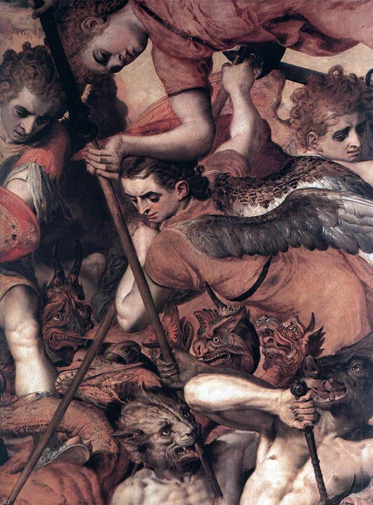 The Elder Frans Floris The Fall of the Rebellious Angels (detail) - Canvas Print