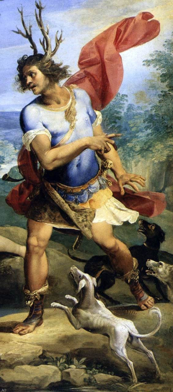 Giuseppe Cesari Diana and Actaeon (detail) - Canvas Print