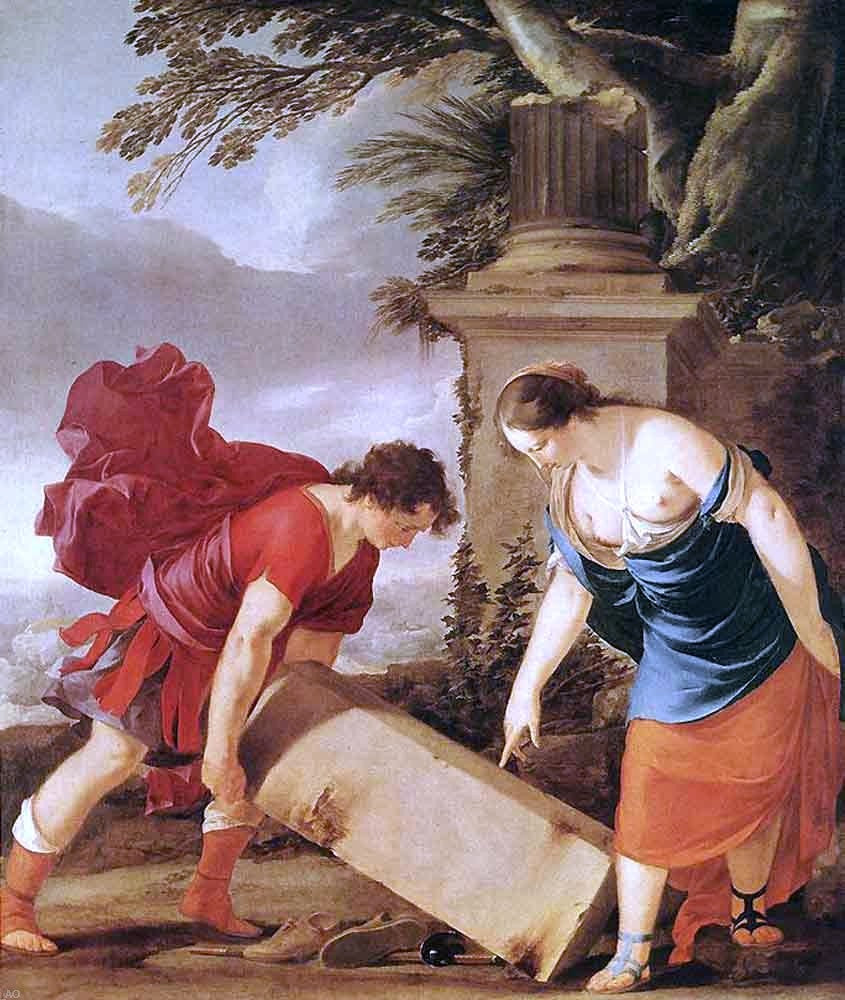 Laurent De La Hire Theseus and Aethra - Canvas Print