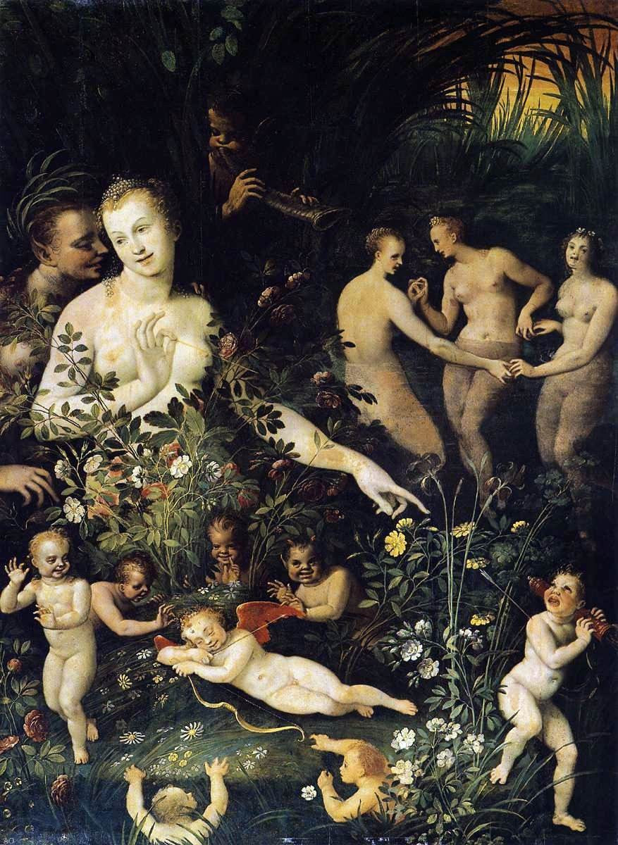 Masters of the Fontainebleau School Mythological Allegory - Canvas Print