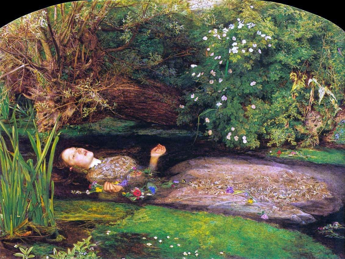 Sir Everett Millais Ophelia - Canvas Print