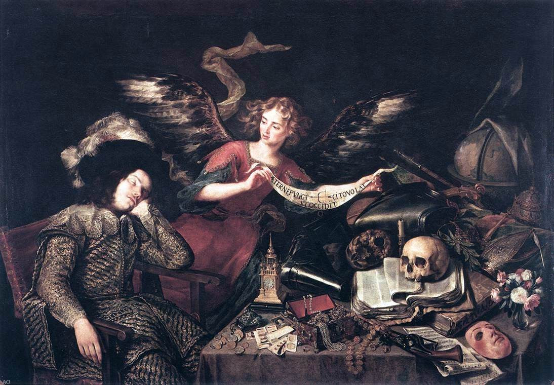 Antonio De Pereda The Knight's Dream - Canvas Print
