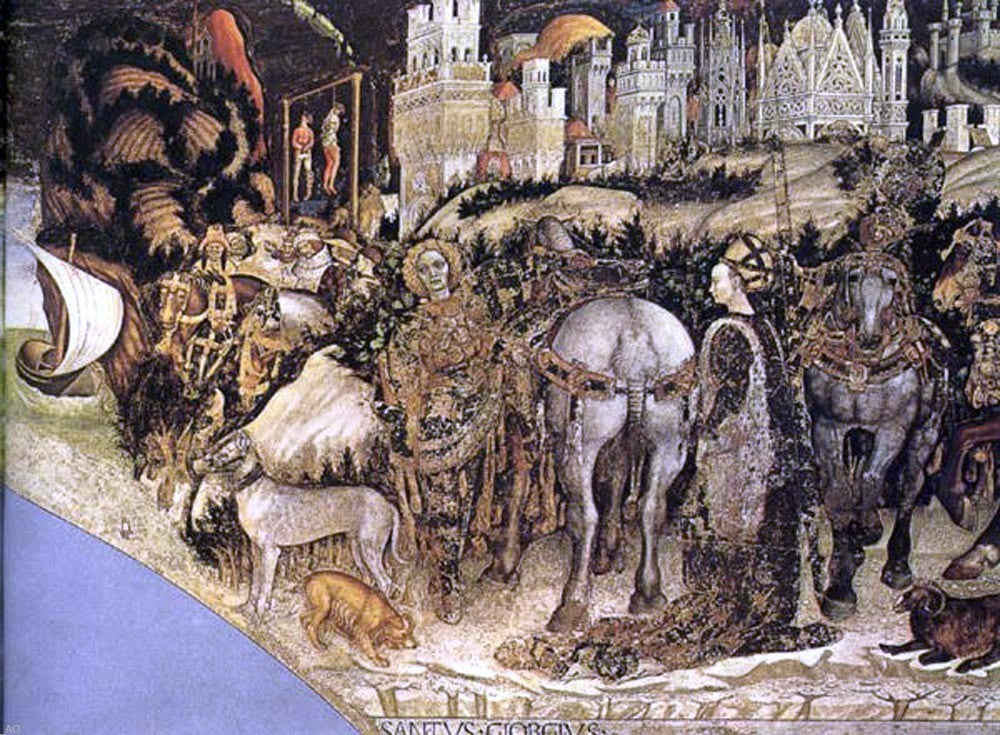 Antonio Pisanello Saint George and the Princess of Trebizond - Canvas Print