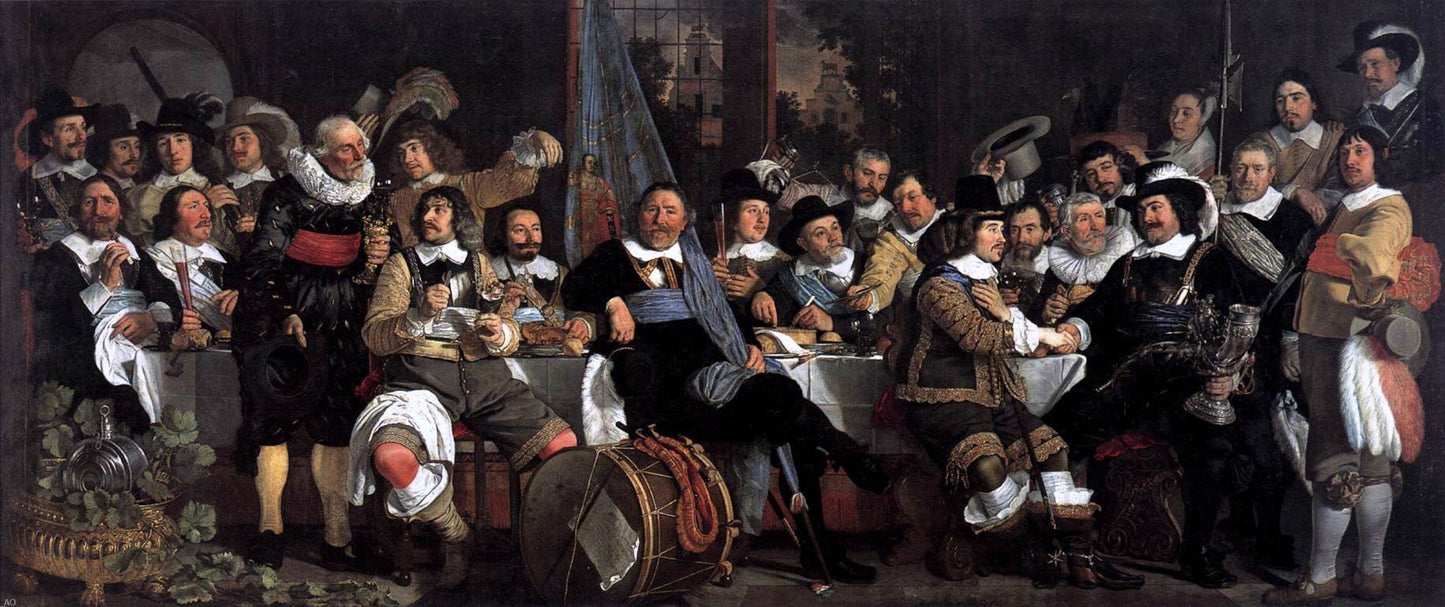 Bartholomeus Van der Helst Celebration of the Peace of Munster, 1648, at the Crossbowmen's Headquarters - Canvas Print