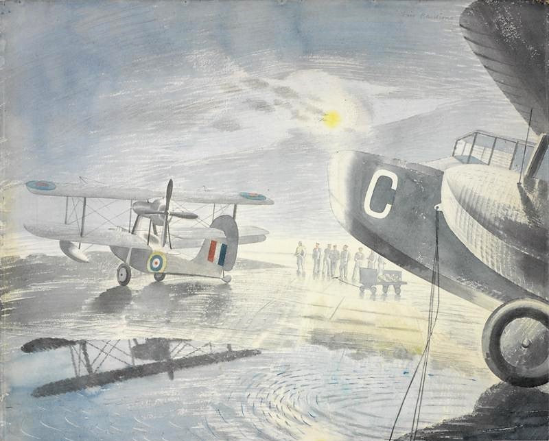 Eric Ravilious Morning on the Tarmac - Canvas Print