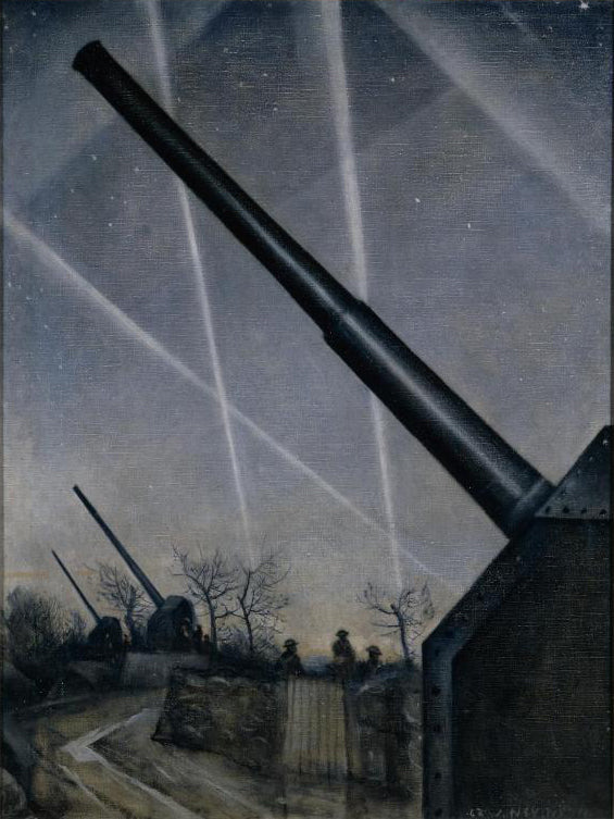 C. R. W. Nevinson Anti-Aircraft Defences - Canvas Print