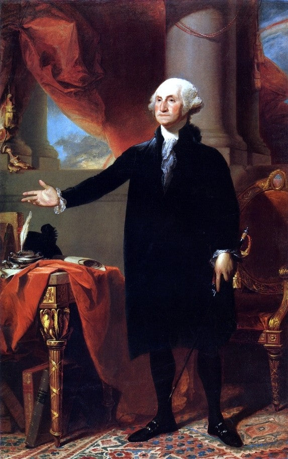 Gilbert Stuart George Washington (The Landsdowne Portrait) - Canvas Print