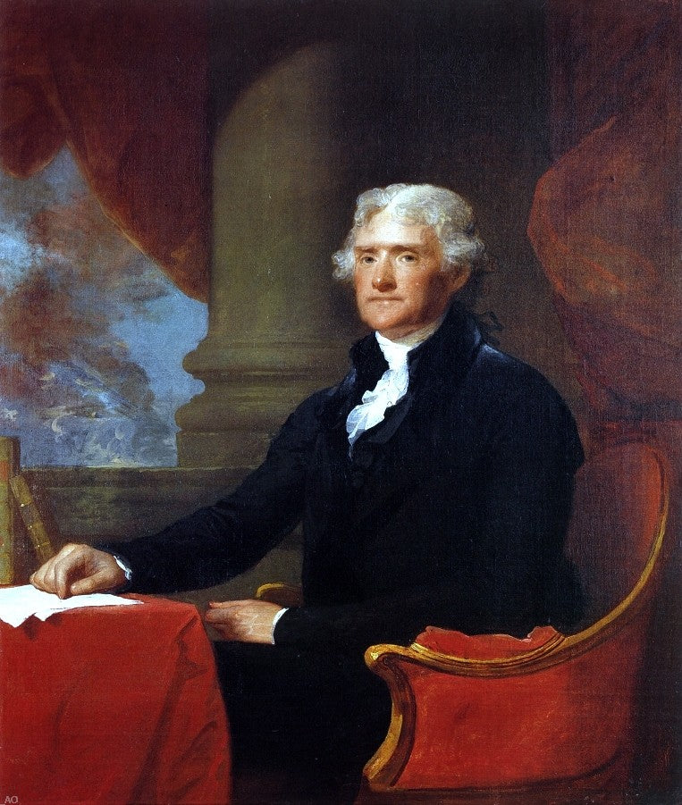 Gilbert Stuart Thomas Jefferson - Canvas Print