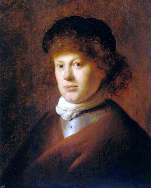 Jan Lievens Portrait of Rembrandt - Canvas Print