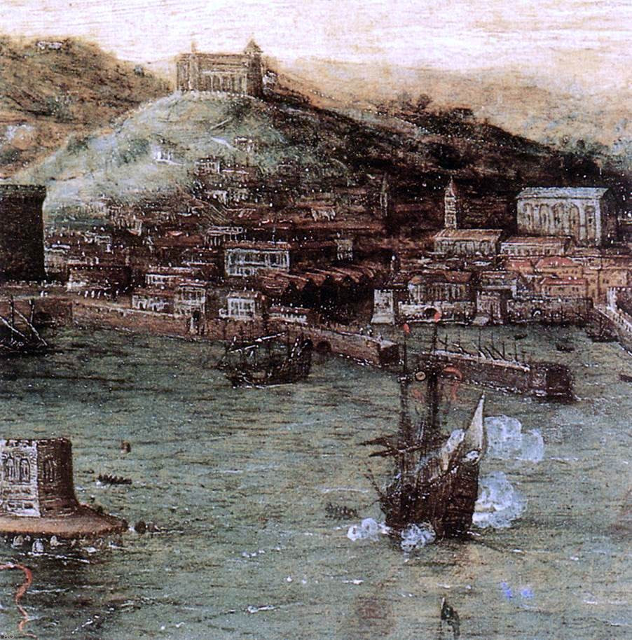 The Elder Pieter Bruegel Naval Battle in the Gulf of Naples (detail) - Canvas Print