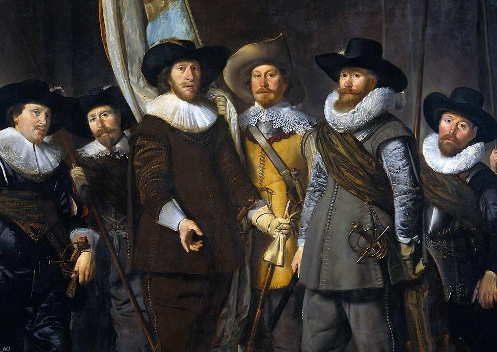 Thomas De Keyser The Company of Cpt. Allaert Cloeck and Lt. Lucas Jacob (detail #1) - Canvas Print