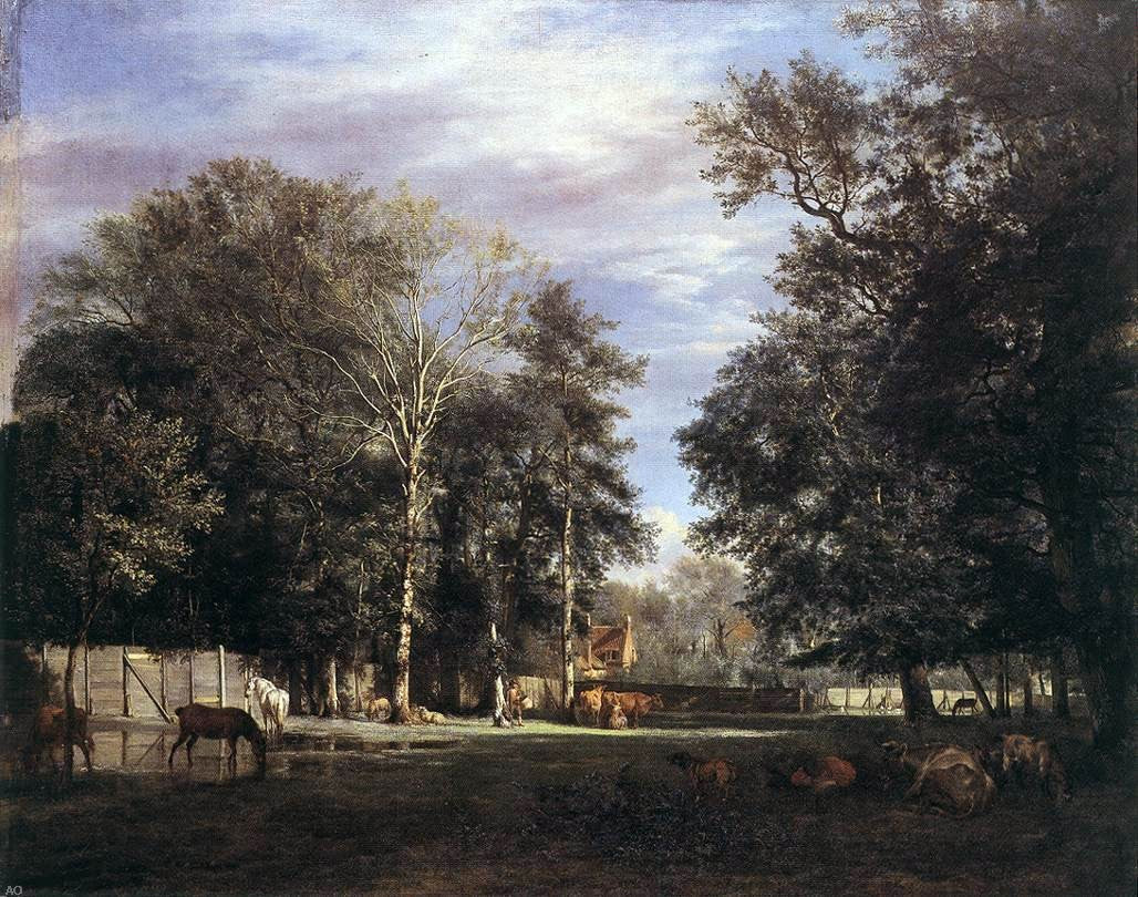 Adriaen Van de Velde The Farm - Canvas Print