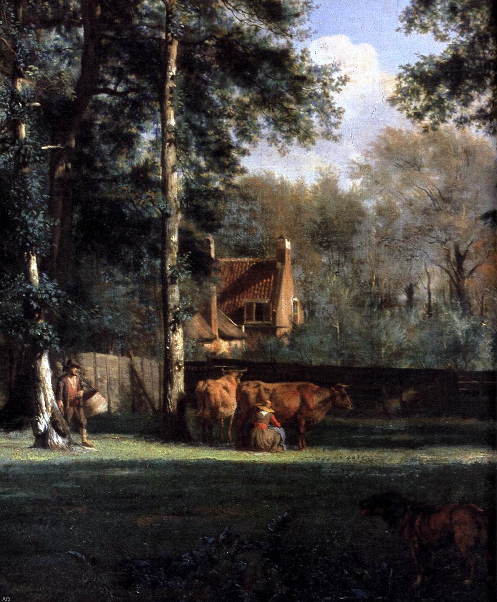 Adriaen Van de Velde The Farm (detail) - Canvas Print