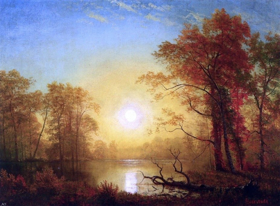 Albert Bierstadt Sunrise - Canvas Print