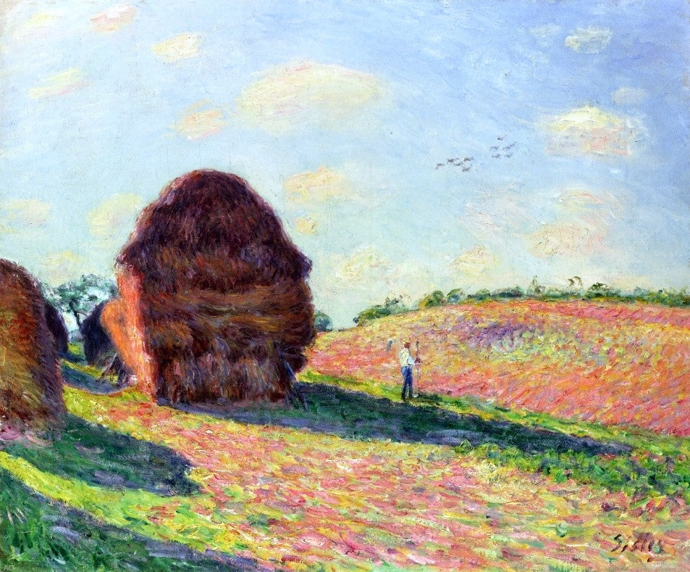 Alfred Sisley Haystacks - Canvas Print