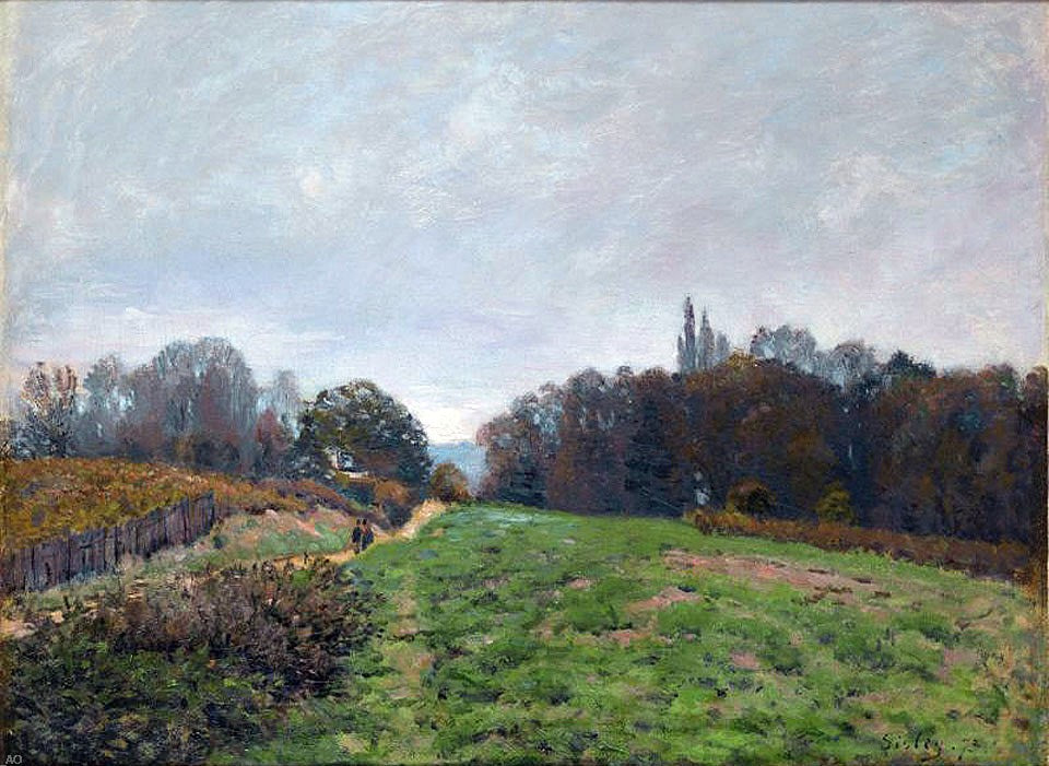 Alfred Sisley Landscape at Louveciennes - Canvas Print