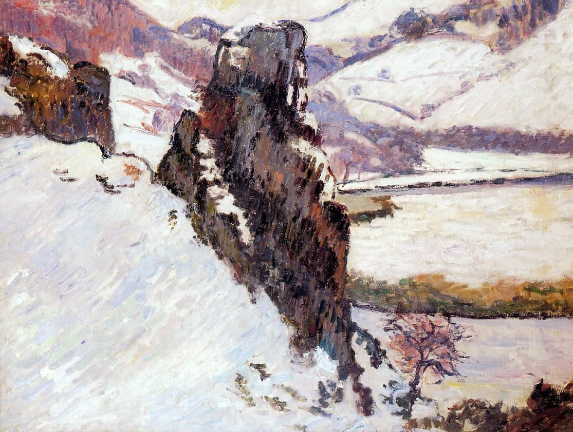 Armand Guillaumin Landscape - the Creuse in the Snow - Canvas Print