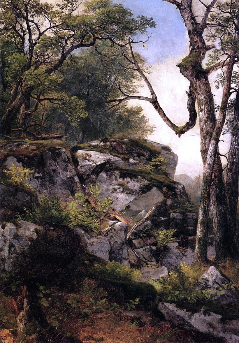 Asher Brown Durand Woodland Stream - Canvas Print