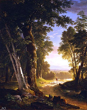 August Kopisch The Pontine Marshes at Sunset - Canvas Print